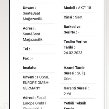 Saat & Saat Garantili Ürüne Ücret İsteyerek Müşteriyi Mağdur Ediyor!