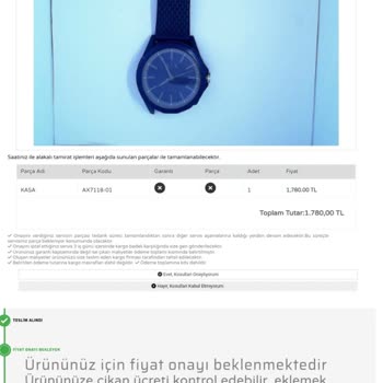 Saat & Saat Garantili Ürüne Ücret İsteyerek Müşteriyi Mağdur Ediyor!