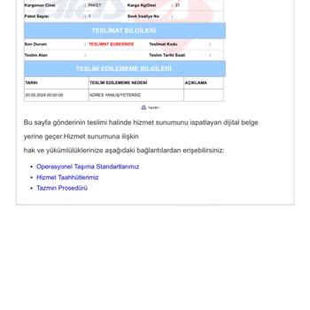 Varsak Aras Kargo İle Sürekli Adres Problemi Yaşıyorum