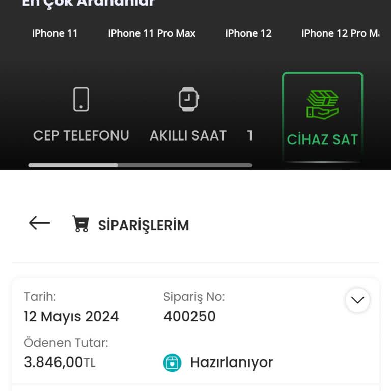 EasyCep Telefon Siparişi