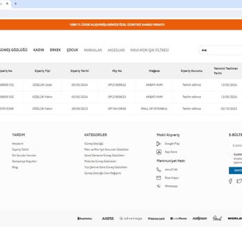 Atasun Optik Teslimat Gecikmesi Ve İletişim Sorunları