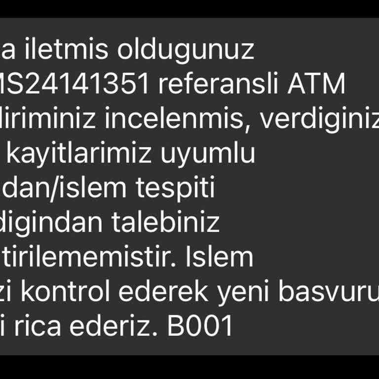Ziraat Bankası ATM Paramı Yuttu