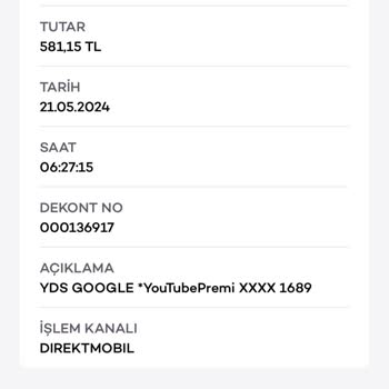 Akbank YDS Google Youtube.com Premium Para Çekimi
