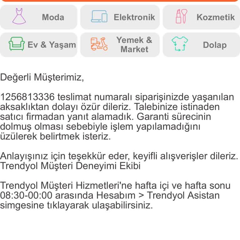 Trendyol Satışına İzin Verdiği Ürünün Yedek Parça Teminini Sağlamıyor