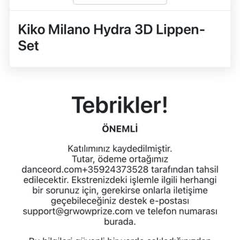 Kiko Milano 12. Yıl Hediyesi Adı Altında Başka Bir Site
