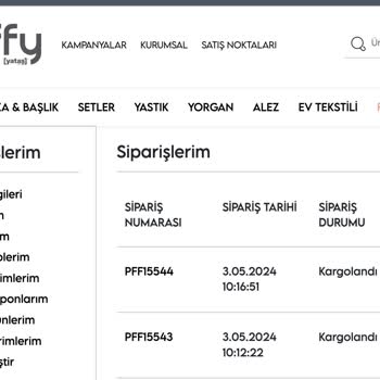 Yataş Puffy 18 Gündür Ürünümü Göndermiyor.