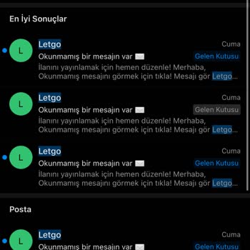 Letgo'dan Sürekli Mail Gelmesi Sorunu