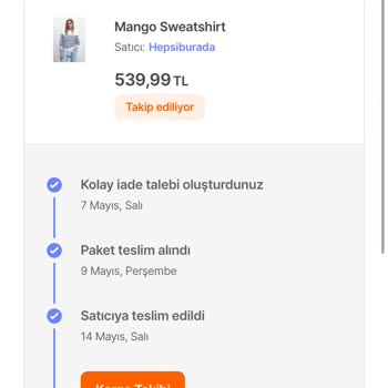 Hepsiburada İademi Yapmıyor. Bilgi Vermiyor.
