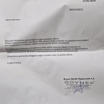Boyner Ürün İadesi Bir Kabul Edilip Bir Red Ediliyor