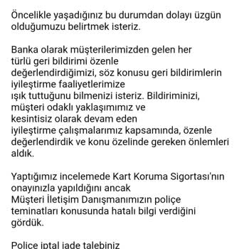 Akbank Müşteri Temsilcisinin Yanlış Bilgiler Vermesi