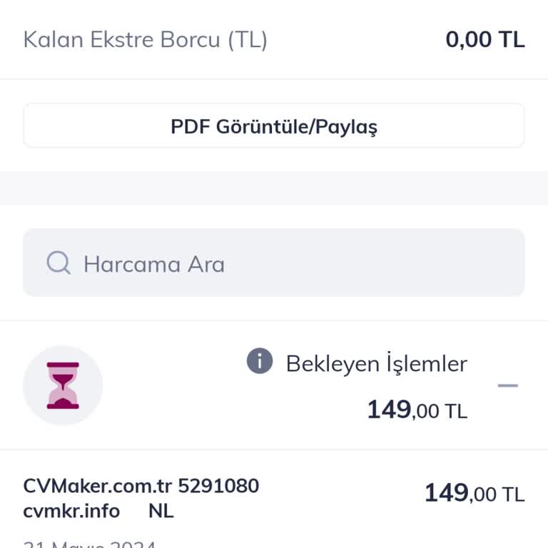 CV Maker Habersiz Para Çekimi