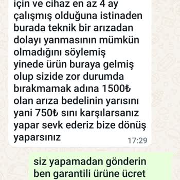 Baysallar Regülatör Garantili Ürüne Tamir İçin Fahiş Ücret İstiyorlar