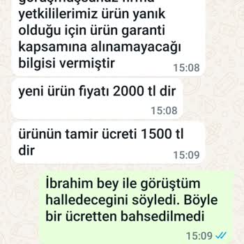 Baysallar Regülatör Garantili Ürüne Tamir İçin Fahiş Ücret İstiyorlar
