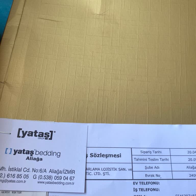 Yataş Parasını Peşin Aldığın Yatağım Nerede?