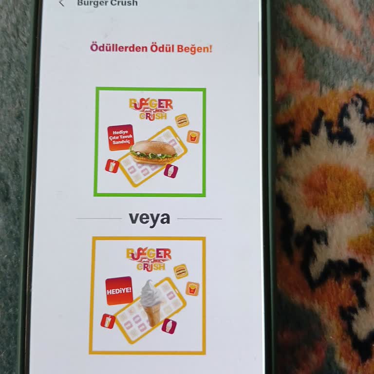 McDonald's Burger Crush Ödülümü Vermedi