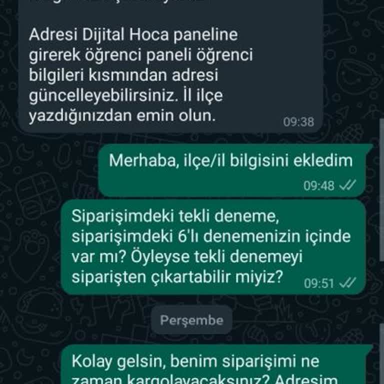 Dijital Hoca Siparişimi Göndermiyor Ve Herhangi Bir Dönüş Yapmıyor