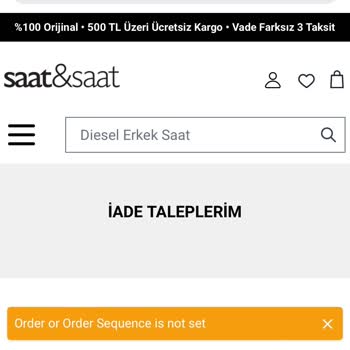 Saat & Saat İade Ve Değişim Problemi