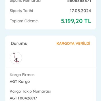 Ebebek Ürünü Kargoya Vermeden Kargo Takip Numarası Göndermesi.