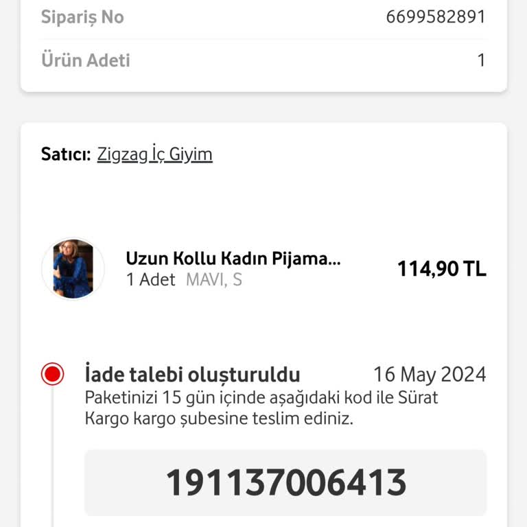 Vodafone Her Şey Yanımda Ürün İade Sorunu