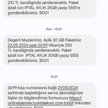 Türk Telekom Faturada Bilinmeyen Abonelik Ücreti!