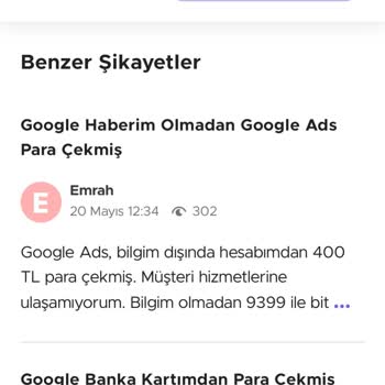 Google AdSense Google Ads Kredi Kartı Alışveriş Problemi