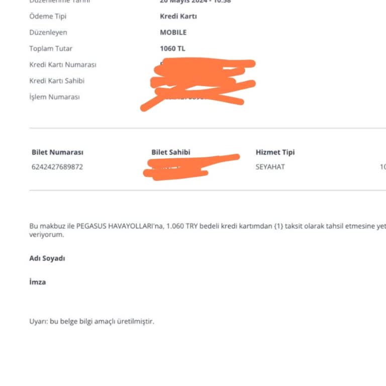 Pegasus Fazla Ödeme Alma