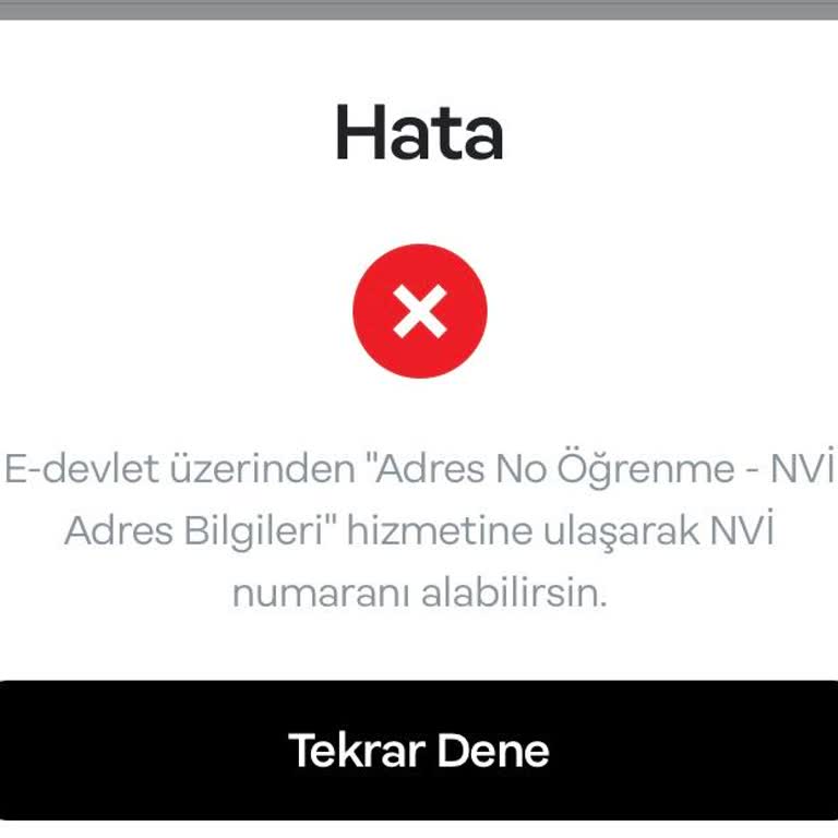 Papara Nvı Kod Hatası