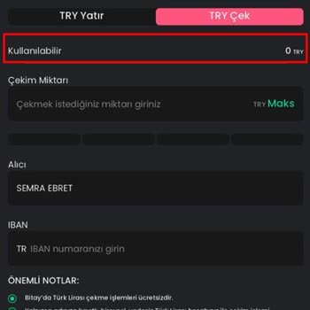 Bitay Para Çekme Ve Coin Transfer Problemi