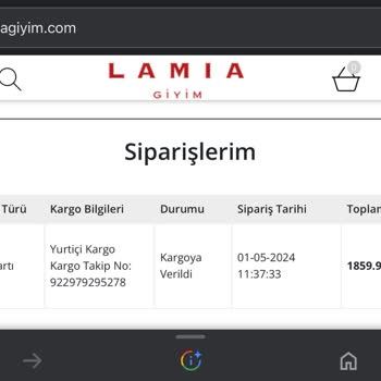 Lamia Giyim İade Talebime Geri Dönüş Yapılmıyor.