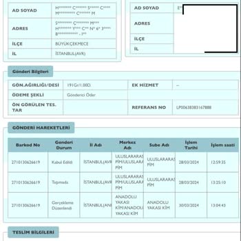 PTT Kargo Ürünlerin Kaybolması Ve Sorumluluğu Üstlenmemesi
