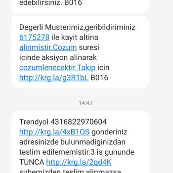 Aras Kargo Edirne'de Kargo Şubesinin Teslimat Politikası Hakkında Şikayet