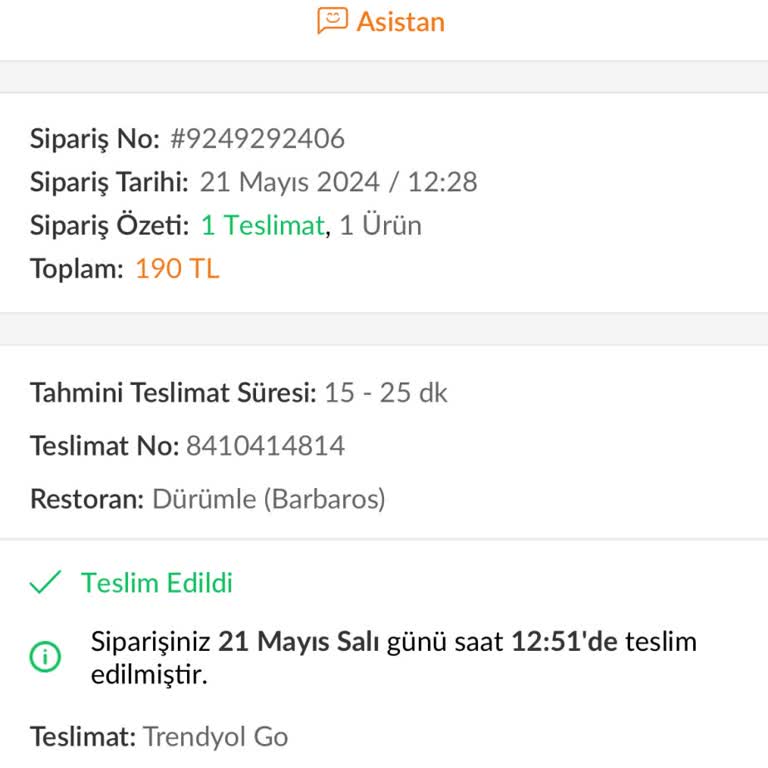 Trendyol Sipariş Ulaşmaması Sorunu