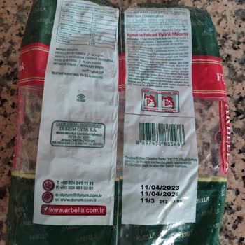 Arbella Makarna Arbella Fiyonk Makarna Paramparça Oldu