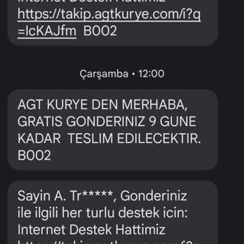 AGT Kurye (aynigunteslim.com) Sözde "aynı Gün Teslim"