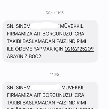 Metka Hukuk (SMS) Haksız Borç Talebiyle Karşı Karşıya Kaldım