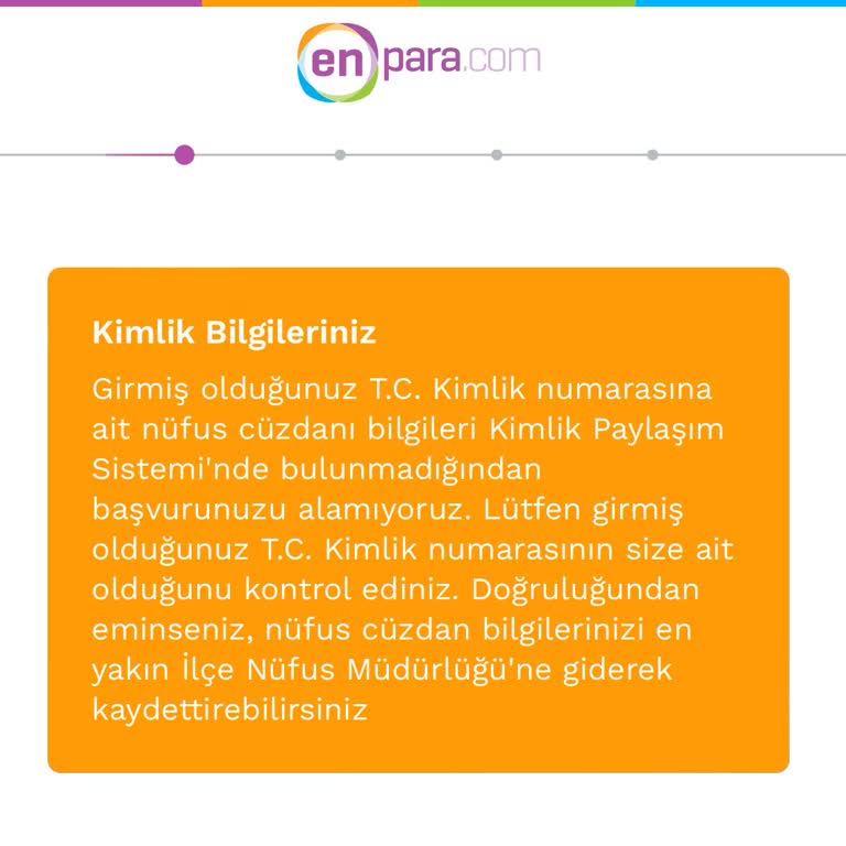 Enpara Kimlik Bilgisi Hatası Veriyor