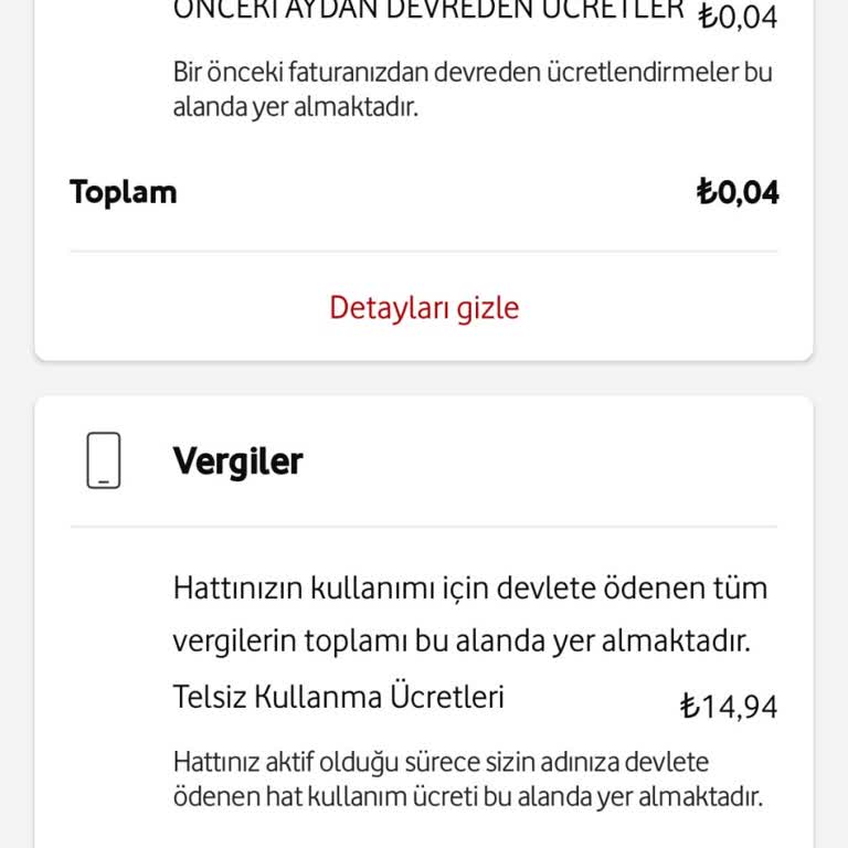 Vodafone Faturalı Hat Kullanıcılarının Telsiz Kullanım Ücreti Sorunu