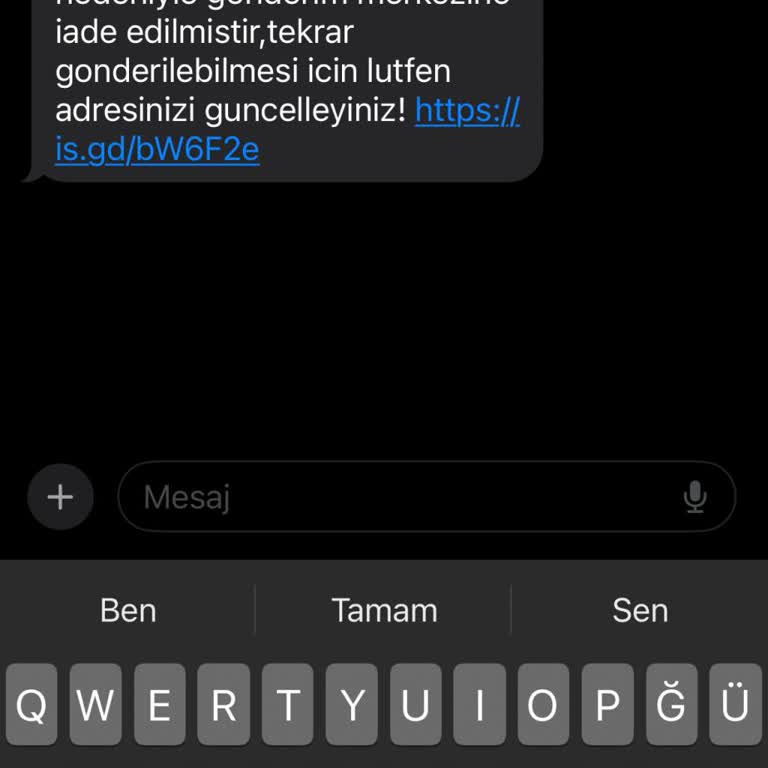 ptterk90.top Dolandırmaca Numaralardan Gelen Mesajlar
