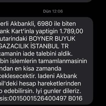 Akbank Paramı İade Etmiyor