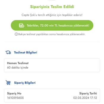 Şok Market Online Win Puanlarını Yüklemiyor!