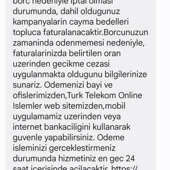 Aboneliğim Yok Ama Türk Telekom Borç Gönderiyor.