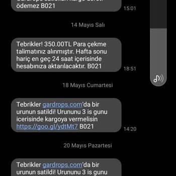 Gardrops'ta Kargo Ücretsiz Olmasına Rağmen Bakiyemden Para Kesilmesi