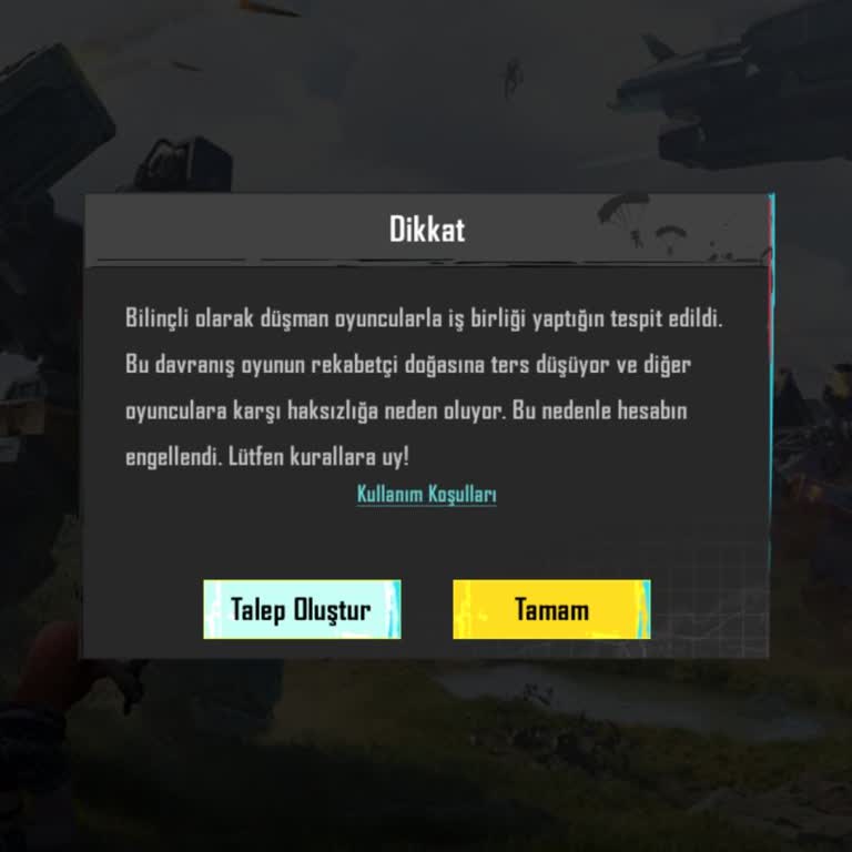 PUBG (Pubgmobile.com) Hesabım Engellendi Ve Giremiyorum