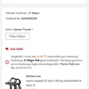 Trendyol Sürat Kargo Ürün Bana Mesajla Bilgilendirilmeden İade Edildi.