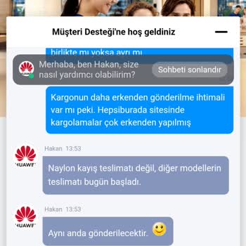 Huawei Tarafından Aldatıldım. Ürün 33 Gün Sonra Kargoya Veriliyor.