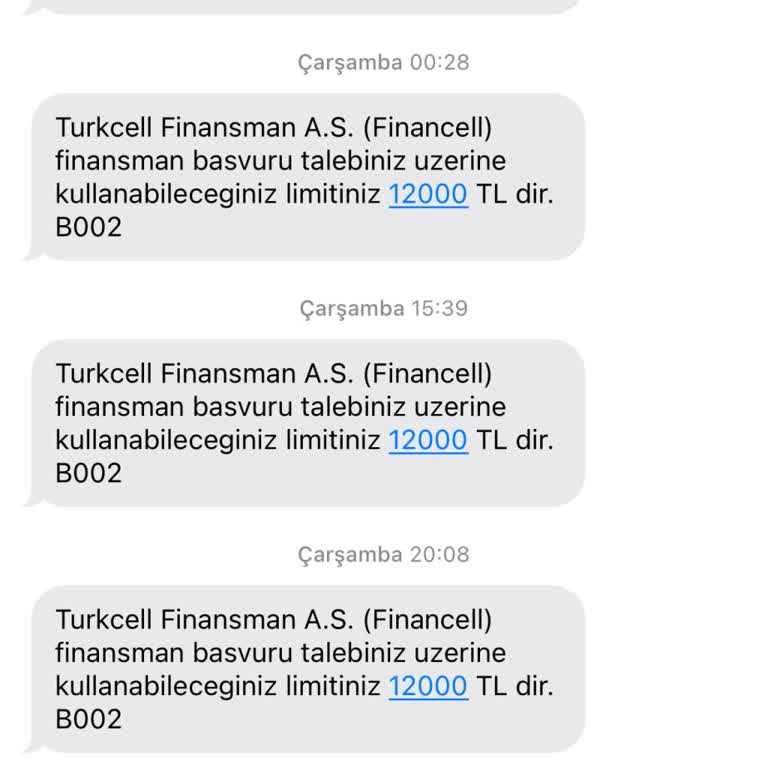 Turkcell Financell Kredi Tutarın Sıfırlanması
