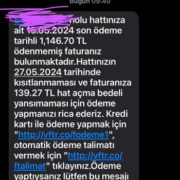 Vodafone Yetkim Ve Bilgim Dışı İşlem