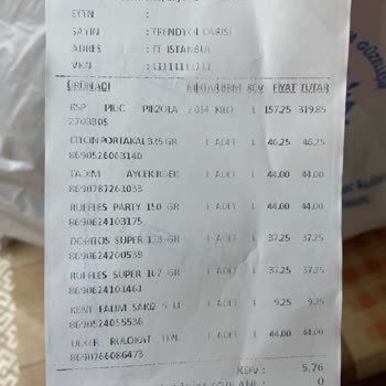 Bozuk Tavuk Aypa Market Siparişi