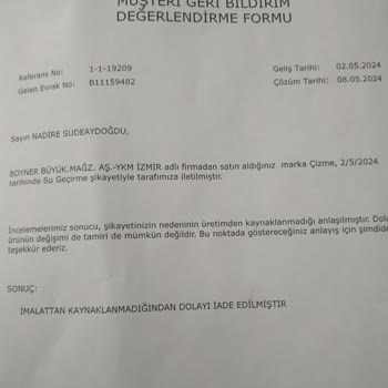 Boyner De Su Geçiren Bot Satıyorlar