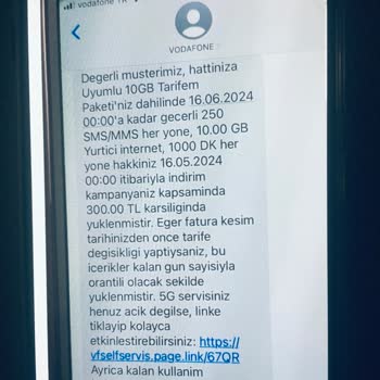 Vodafone Hatasını Düzeltmesini İstiyorum
